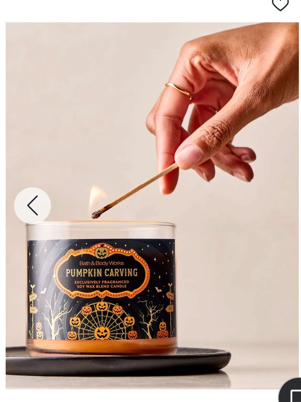 🎃 BBW Pumpkin Carving 3-Wick Candle NEW
